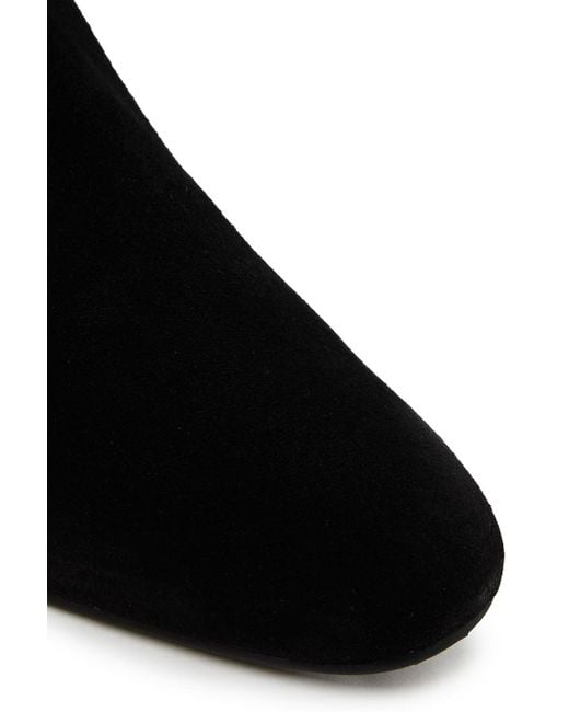 Stuart Weitzman Black Gillian Stretch-suede And Neoprene Knee Boots