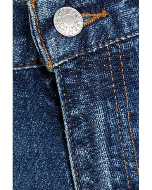 Re/done Blue Mid-Rise Flared Jeans