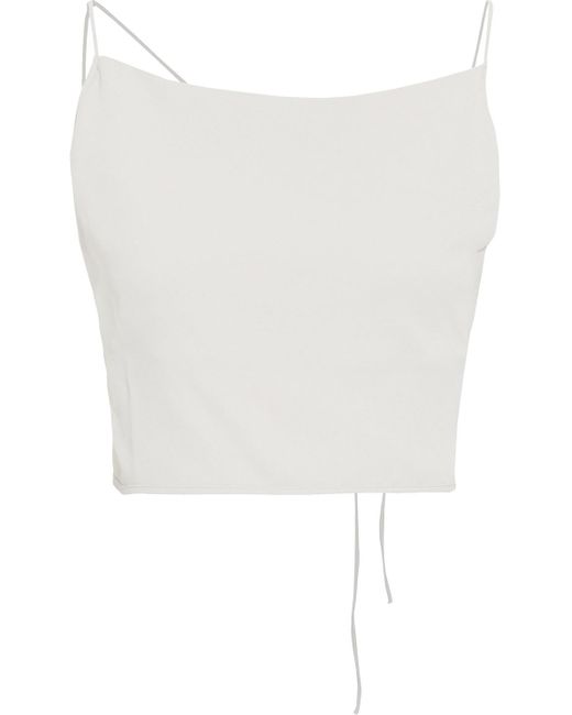IRO Synthetic Lune Cropped Tie-back Crepe Camisole - Lyst