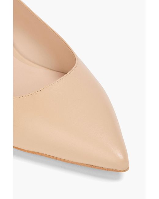 Stuart Weitzman Natural Mara Leather Slingback Pumps