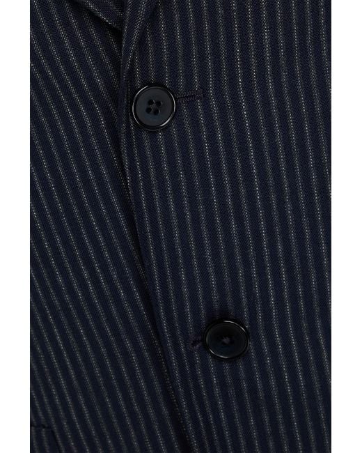 Officine Generale Blue Michel Pinstriped Wool Blazer for men