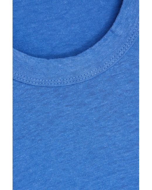 James Perse Blue Cotton And Linen-blend Jersey T-shirt for men