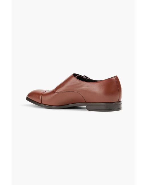 Bally Brown Scardino Leather Monk-Strap Shoes for men
