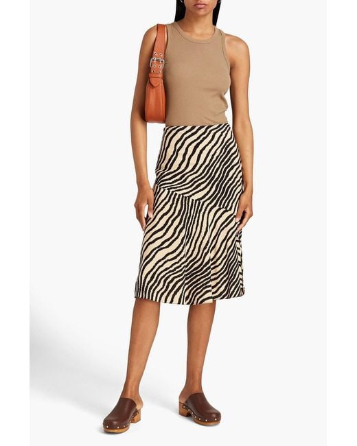 Samsøe & Samsøe Brown Alexo Ribbed Organic Stretch-Cotton Jersey Tank
