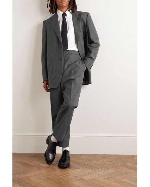 Thom Browne Gray Unstructured Wool Blazer for men
