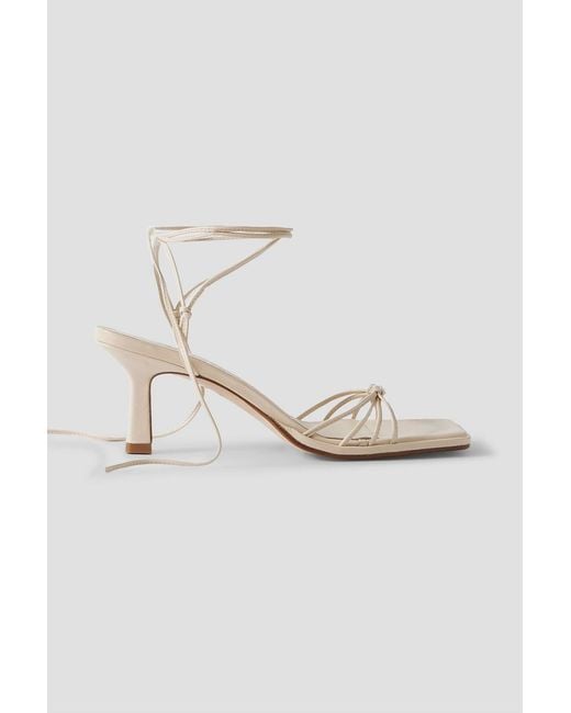 Aeyde White Roda Leather Sandals