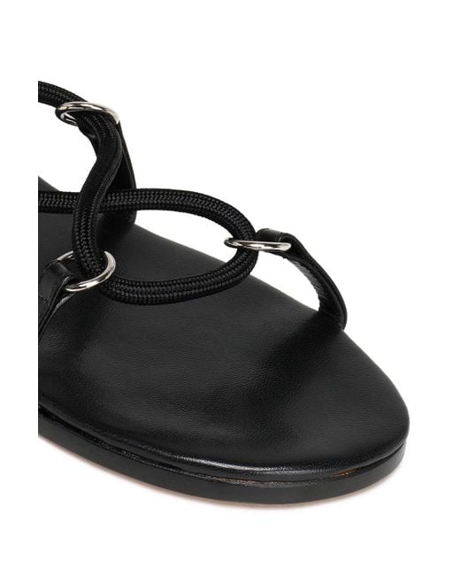 IRO Black Tao Lace-Up Leather Sandals