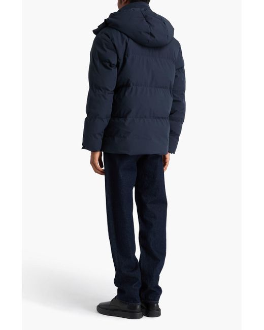 Sandro Blue Quilted Shell Hooded Jacket for men