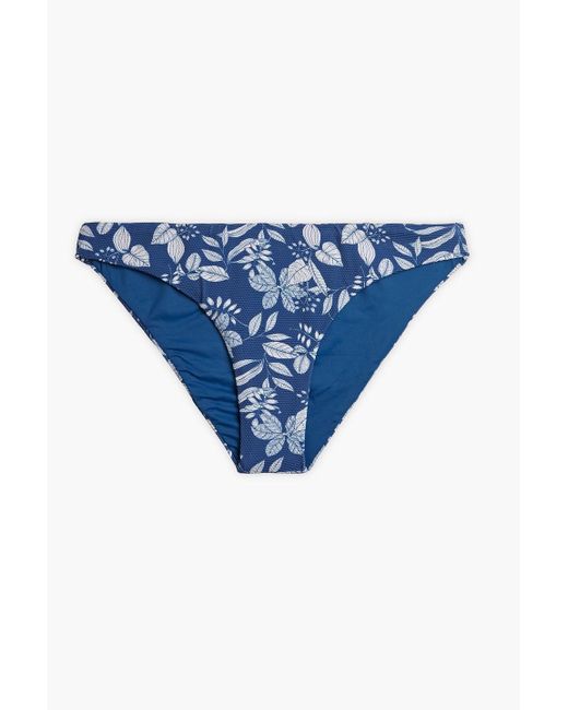 Eberjey Synthetic Annia Floral-print Low-rise Bikini Briefs in Blue | Lyst
