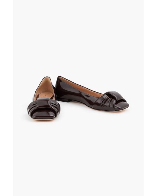 Gianvito Rossi White Paradi Patent-Leather Ballet Flats