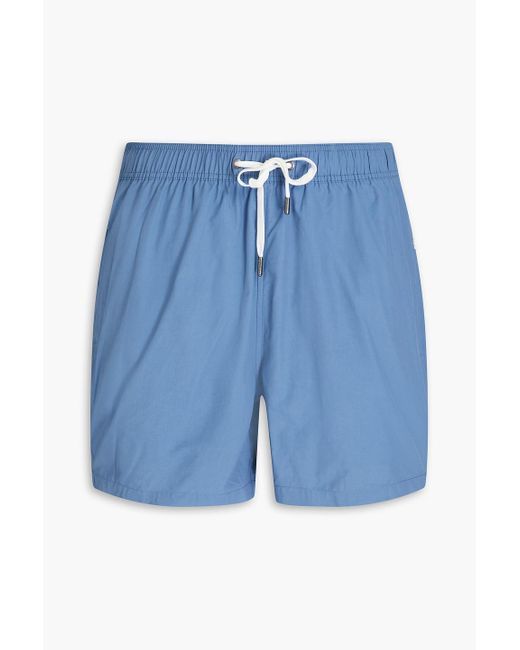 Onia Blue Charles Mid-length Cotton-blend Swim Shorts for men