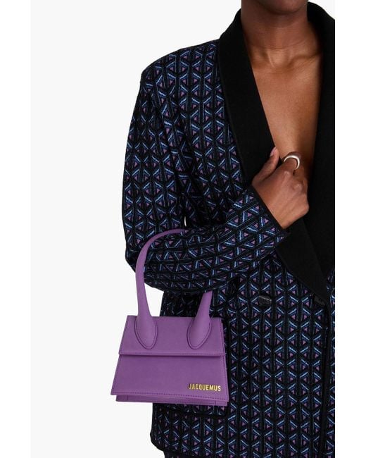 Jacquemus Purple Tote bag "le chiquito" aus leder