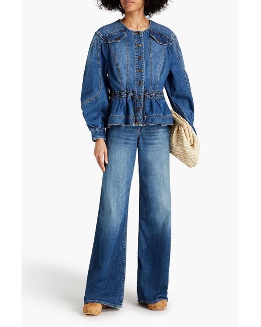 Lace up cheap jean jacket