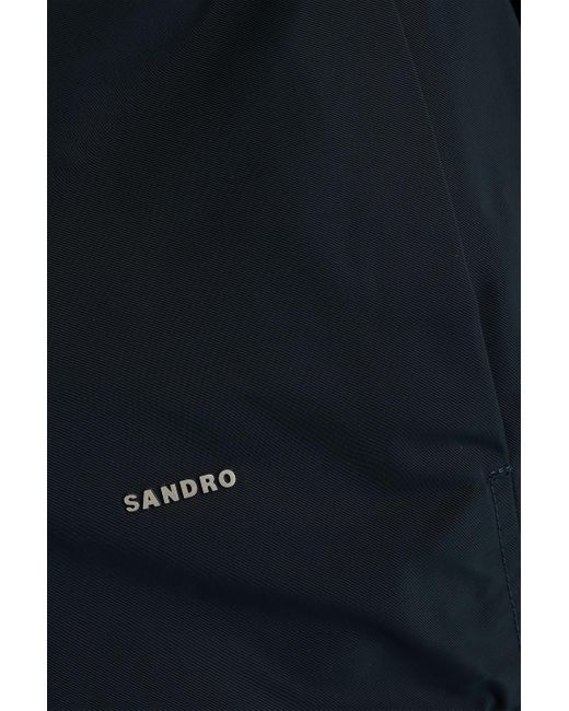 Sandro Blue Shell Hooded Jacket for men