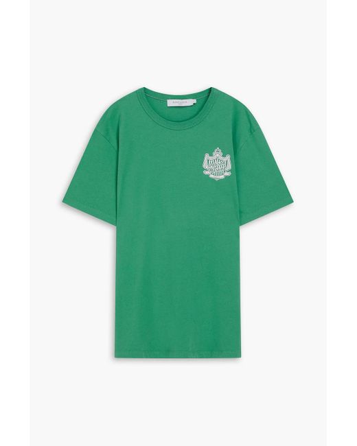 Maison Kitsuné T-shirt aus baumwoll-jersey mit logoprint in Green für Herren