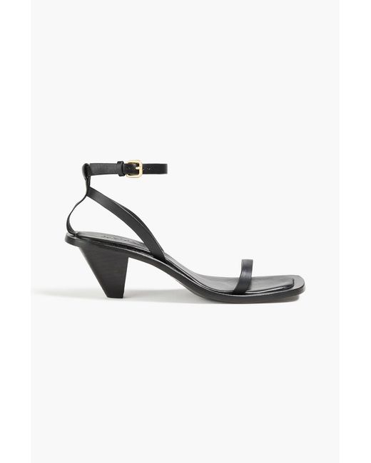 A.Emery Black Irving Leather Sandals