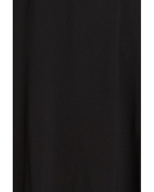 Alberta Ferretti Black Lace-paneled Stretch-knit Mini Dress