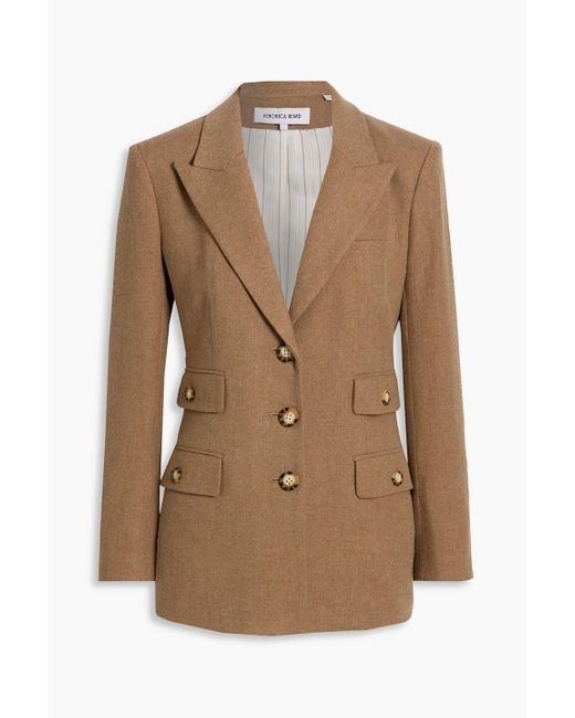 Veronica Beard Brown Nalani Dickey Flannel Blazer