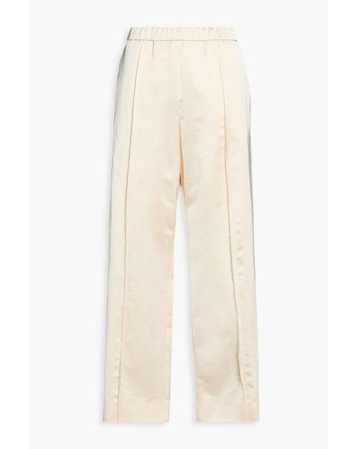 Jil Sander Natural Cotton Satin-crepe Wide-leg Pants
