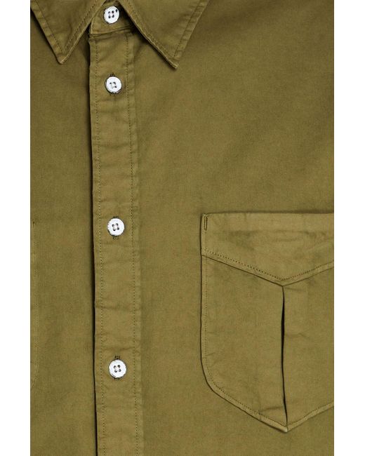 Rag & Bone Green Arrow Cotton And Lyocell-blend Twill Shirt for men