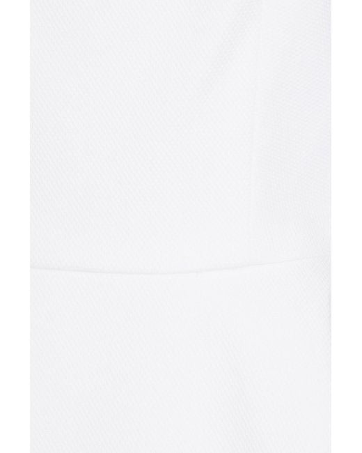 Theory White Flare Cotton-blend Piqué Mini Dress