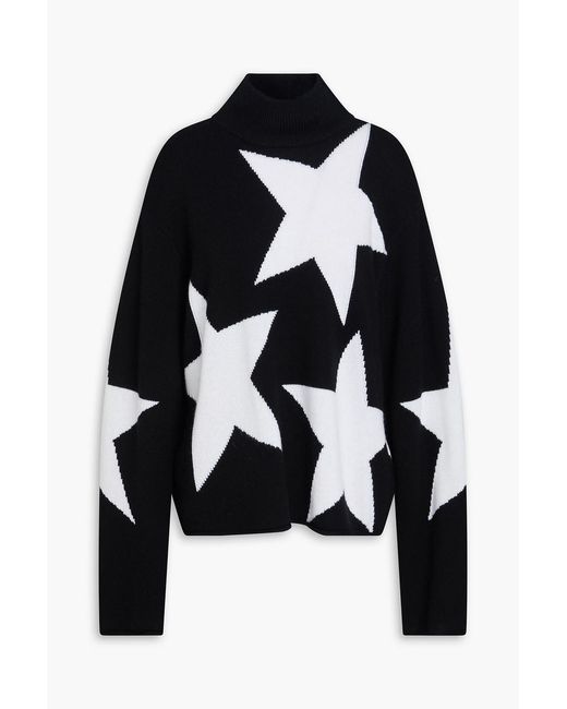 Goldbergh Blue Rising Star Intarsia Turtleneck Sweater