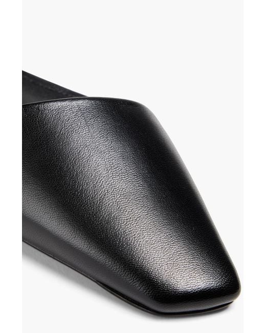 Totême Black Leather Flats