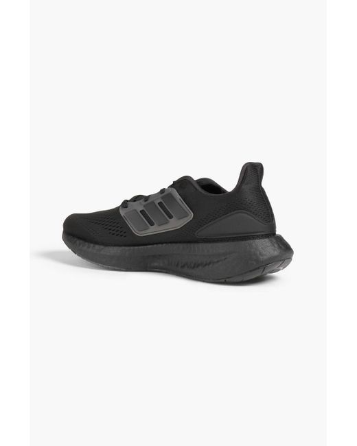 Adidas Originals Black Pureboost 22 Stretch-knit Sneakers for men
