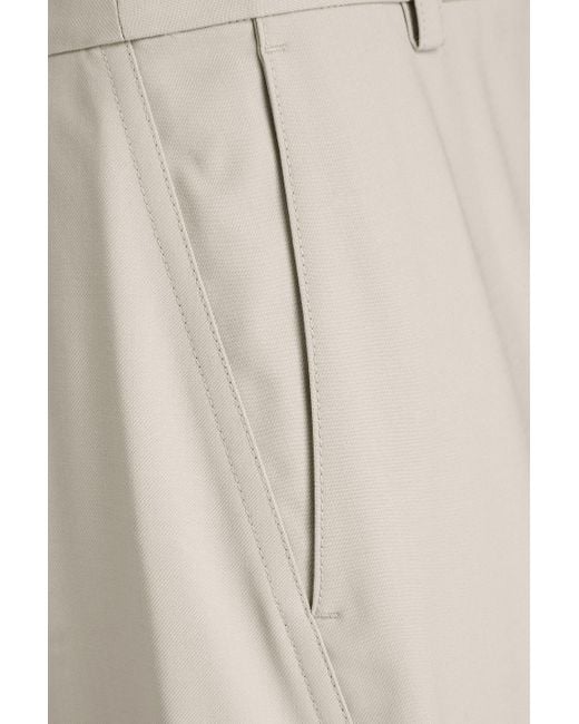 Theory White Wool-Blend Twill Skirt