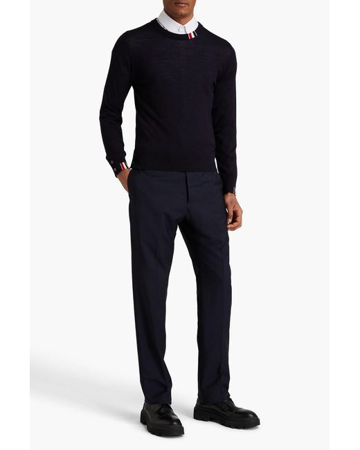 Thom Browne Blue Wool-blend Sweater for men