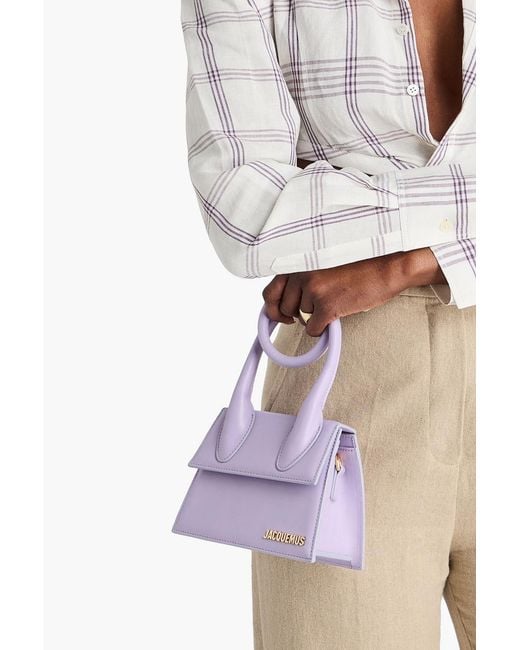 Jacquemus Purple Le Chiquito Noeud Leather Tote