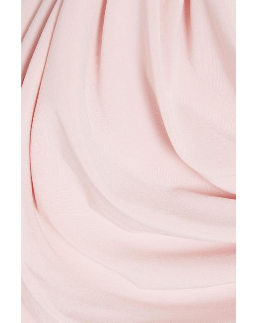Norma Kamali Pink Tara Ruched Stretch-jersey Mini Dress