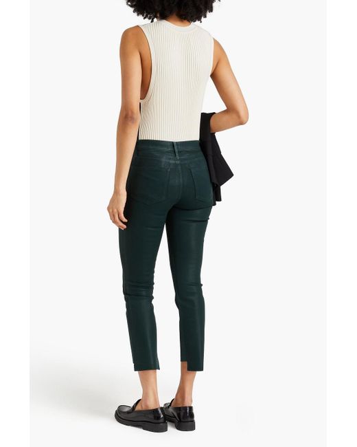 FRAME Green Le High Straight Cropped High-rise Straight-leg Jeans