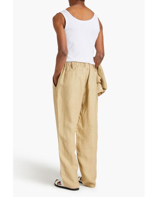 Jacquemus Natural Linen Drawstring Pants for men