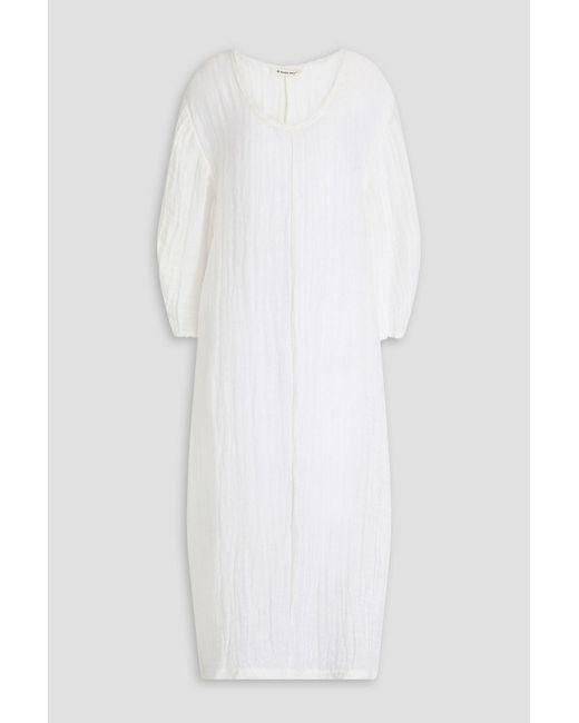 By Malene Birger White Miolla Linen-gauze Midi Dress
