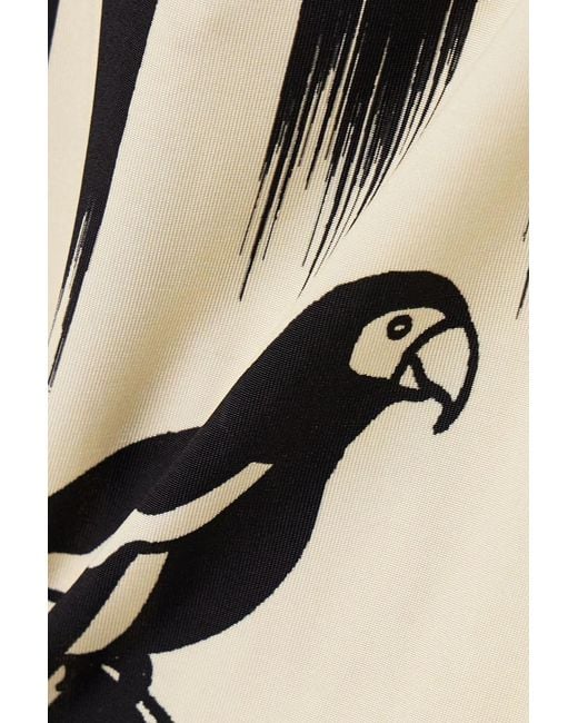 Johanna Ortiz White Determined Vaquera Printed Cutout Stretch-Jersey Midi Dress