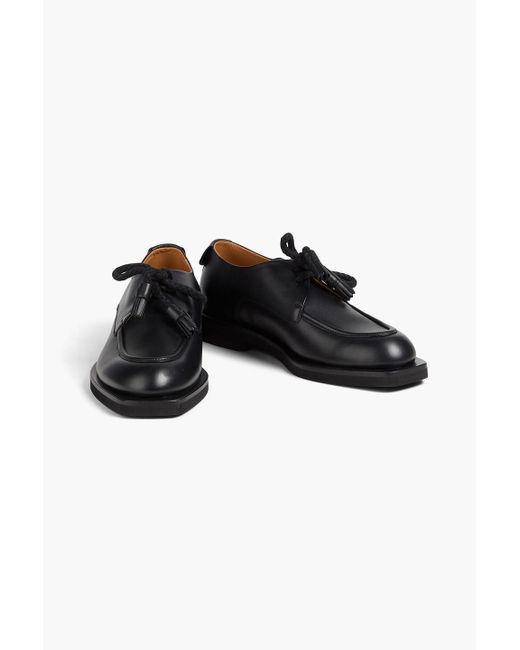 Emporio Armani Black Leather Derby Shoes for men