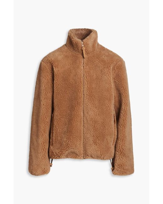 Sandro Brown Faux Shearling Jacket for men
