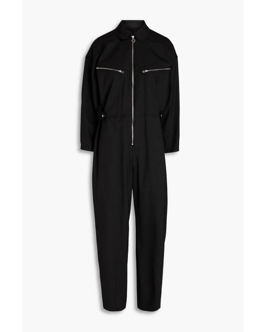 Maje Black Twill Jumpsuit