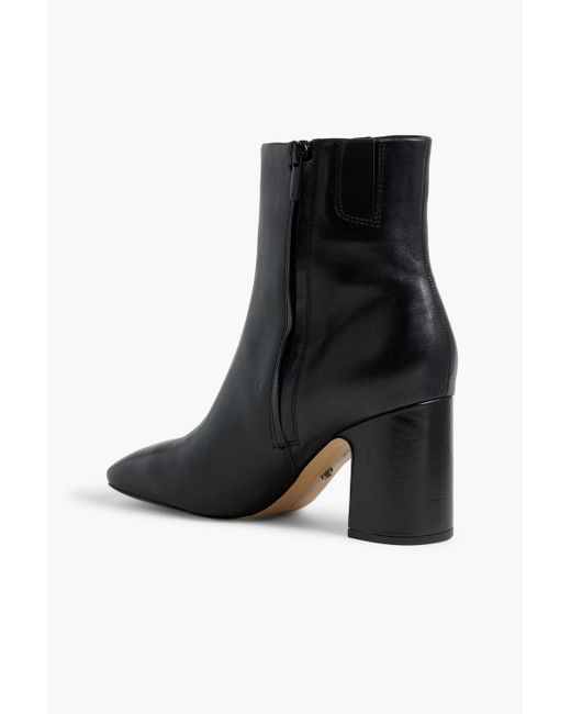 Sam Edelman Black Fawn Leather Ankle Boots