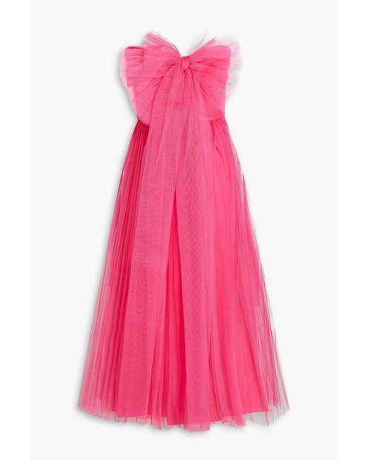 red valentino pink bow dress Red Valentino Dress Baby Pink Volume Maxi Bow Taffetas Frills Size IT42 S M