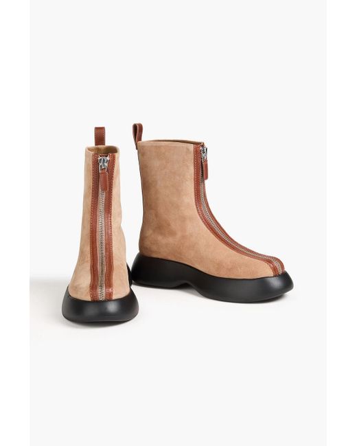 3.1 Phillip Lim White Mercer chelsea-boots aus veloursleder mit reißverschlussdetails