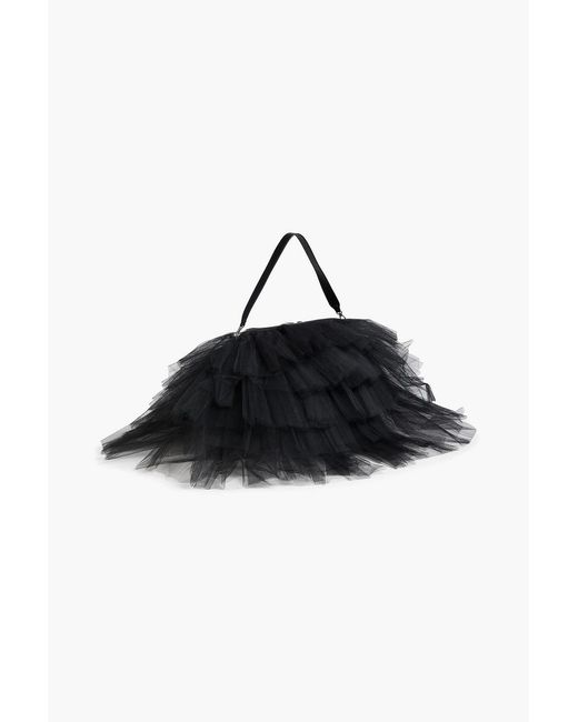 Simone Rocha Black Frilly Tutu Ruffled Tulle Tote