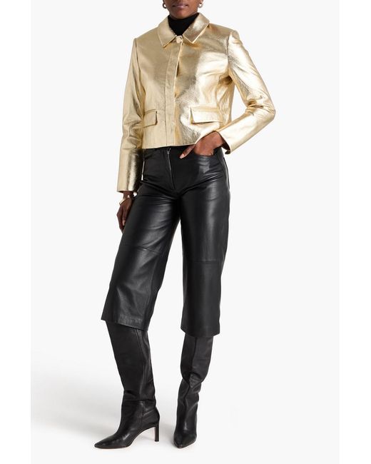 Veronica Beard Natural Imagen Leather Jacket
