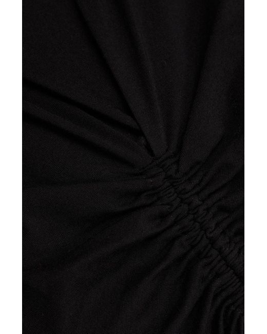 A.L.C. Black Gerafftes cropped oberteil aus baumwoll-jersey