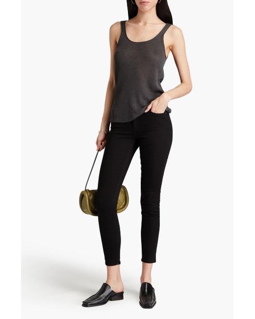 Acne Black Mid-rise Skinny Jeans