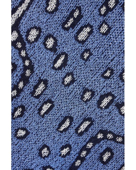 Altuzarra Blue Cutout Jacquard-knit Midi Dress