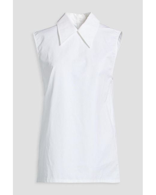 Jil Sander White Cotton-Poplin Top