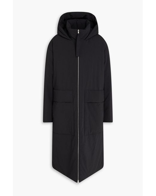 Jil Sander Black Shell Hooded Down Coat for men