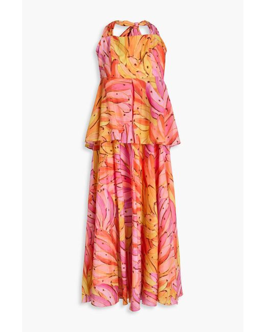 Farm Rio Layered Printed Cotton-Blend Maxi Dress